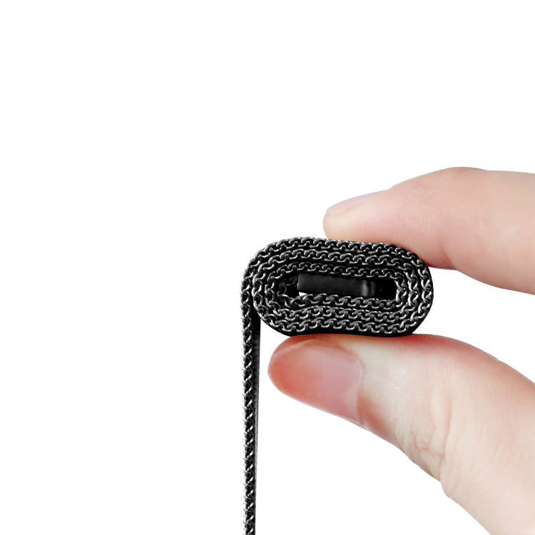 Stainless Steel Link Woven Mesh Infinite Loop Band - The Melbourne in Black Large - Compatible with Apple Watch Size 42mm to 45mm-3